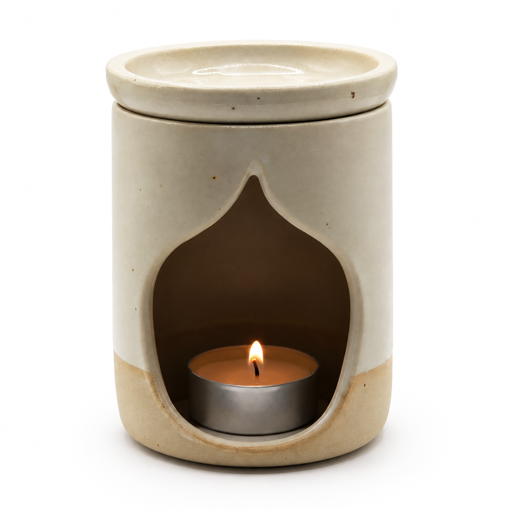 Χειροποίητος κεραμικός καυστήρας – Dreamy White | Stoneware