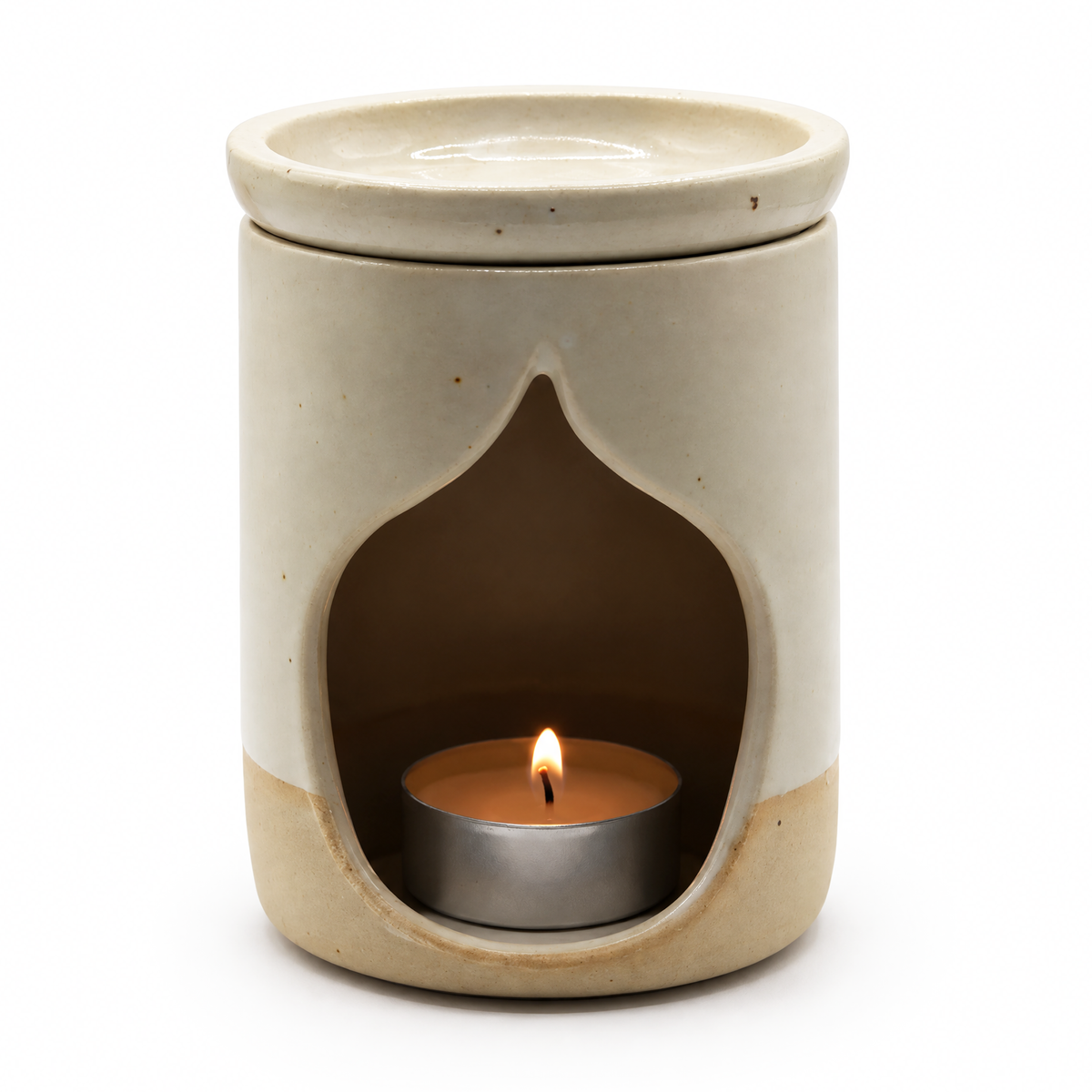 Χειροποίητος κεραμικός καυστήρας – Dreamy White | Stoneware