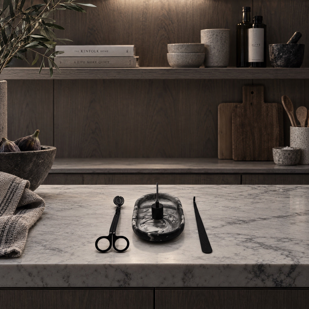 Marble Candle Care Set
